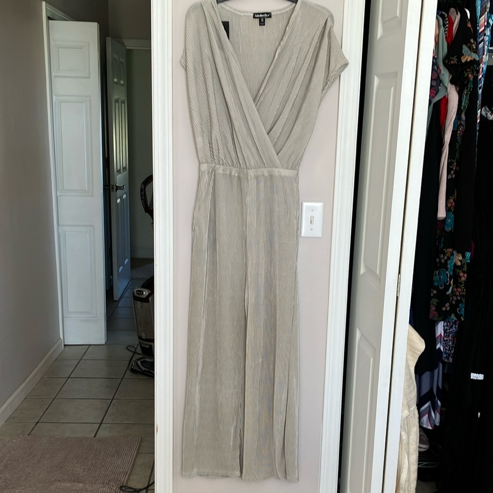Elegant shimmering champagne Wrap jumpsuit